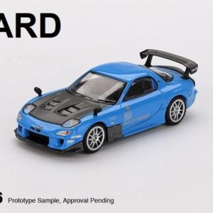 Mô hình xe Mazda RX-7 RE-Amemiya 20B NA 3ROTOR-7 “Ama-san Go” card tỉ lệ 1:64 MiniGT MGT01046-BL